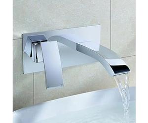 Seirra Wall Mounted Waterfall Basin Tap Chrome