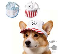 SEIS 2 Pcs Dog Baseball Cap, Fashion Pet Football Hat with Ear Holes, Summer Cat Big Brim Cap for Outdoor (Medium)