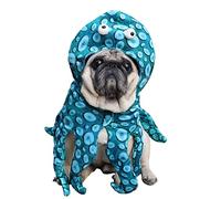 SEIS Dog Octopus Costume Funny Halloween Pet Hat Winter Cat Apparel Puppy Cap Clothes for Cats Small Medium Dogs French Bulldog Chihuahua (L (Neck 18.1"-19.7"/46-50cm))