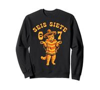 Seis Siete 67 Cinco de Mayo Cat Sombrero Meme Funny Kid Teen Sweatshirt