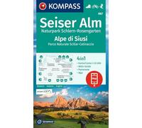 KOMPASS Map Seiser Alm/Alpe di Siusi (067) - 4in1 Hiking Map with Aktiv Guide, Offline App