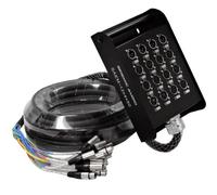 Seismic Audio - 12 Channel XLR SNAKE CABLE 50' long - 12 XLR sends and 4 XLR returns - Color Coded, Numerically well labeled - Heavy Duty 50 feet long