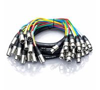 Seismic Audio - 16 Channel XLR Snake Cable - 10 Feet Long - Pro Audio Snake for Live Live, Recording, Studios, and Gigs - Patch, Amp, Mixer, Audio Interface 5'