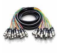 Seismic Audio - 16 Channel XLR Snake Cable - 15 Feet Long - Pro Audio Snake for Live Live, Recording, Studios, and Gigs - Patch, Amp, Mixer, Audio Interface 15'