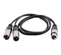 Seismic Audio 3 Foot 1 Female to 2 XLR Male Y-Splitter Patch Cable-XLRM to 2-XLRF Cord (SA-Y16)