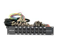 Seismic Audio Rack Mount 16 Channel TRS Combo Splitter Snake Cable-5' and 30' XLR Trunks (SARMSS-16x530)