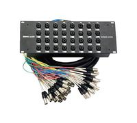 Seismic Audio Rack Mount 32 Channel TRS Combo Splitter Snake Cable-5' and 30' XLR Trunks (SARMSS-32x530)