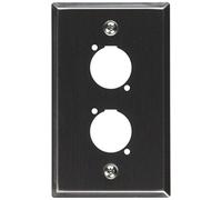 Seismic Audio SA-PLATE43 Stainless Steel Wall Plate Dual "D" Size Connectors for Cable Installation