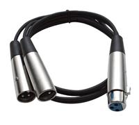 Seismic Audio - SA-Y2.3-3' Splitter Patch Cable - 1 XLR Female to 2 XLR Male