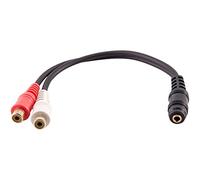 Seismic Audio SA-Y25 6" 3.5mm Female to Dual RCA Female Stereo Splitter Cable - Extender Cord