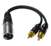 Seismic Audio - SA-Y6-6 Inch Splitter Patch Y Cable - 1 XLR Male to 2 RCA Male