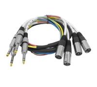 Seismic Audio - SAXT-4x5M - 4 Channel 1/4" TRS to XLR Male Snake Cable - 5 Feet Long - Serviceable Ends - Pro Audio Effects Snake for Live Live, Recording, Studios, and Gigs - Patch, Amp, Mixer, Audio
