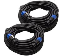 Seismic Audio TW12S75Pair 12 Gauge 75-Feet Speakon to Speakon PA/DJ Speaker Cable