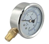 Seismic pressure gauge for YN60 axial edge type with resistant design and flanged installation for reliable oil and hydraulic pressure monitoring (0-2KG)