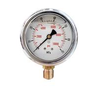 Seismic pressure gauge head Glycerine-Filled Compound Pressure Gauge, 1/4" Lower Mount, 30inHg to 600, Dual Scale(0-300 psi 0-20 bar)