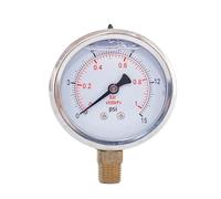 Seismic pressure gauge head Glycerine Filled Compound Pressure Gauge 2 Inch Dia 1/4 Lower Mount -30 InHg-30,30, 60,100,160, 200,300,600 Psi & Bar(0-300 psi 0-20 bar)