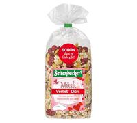 Seitenbacher Müsli Verlieb Dich I Whole Grain Cereals I Sour Cherries I Blueberries I Milk and Dark Chocolate I Wheat Free I 3 x 500 g