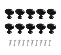 SEIWEI 10 Pcs Cabinet Doorknobs, Drawer Wardrobe Handles Cabinet Knobs Zinc Alloy Pull Handle for Cabinet Drawer Cupboard Wardrobe Furniture, Black