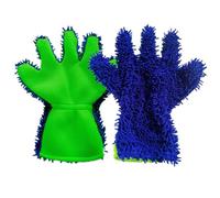 SEIWEI 2-Pack Car Wash Mitts, Scratch-Free 5-Finger Microfibre