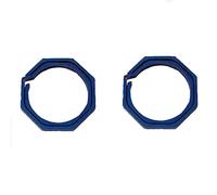 SEIWEI 2 Pack Titanium Alloy Outdoor Keyring, Multifunction Octagonal Quickdraw Keychain Loop, EDC Outdoor Key Ring for Men Women Home Car Keys Attachment, Blue