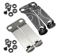SEIWEI 2pcs Monoblock Holster Clip with Screw, Silver/Contour-lines