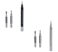 SEIWEI 2Pcs Watch Straps Spring Bar Tools Kit Watchband Link Pin Pusher with Ruler Watch Band Remover for Watches Repair, Maintenance(Black+Silver)