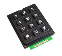 SEIWEI 3 x 4 Matrix Array Keypad, Black External Membrane Keyboard Module Switch with 12 Keys for MCU