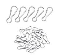 SEIWEI 50PCS 30mm Flag Pole Clips, Lanyard Snap Clips Hooks Spring Flagpole Clip Stainless Steel Flag Pole Accessories for Grommeted Flags Lanyards Banners Keychains