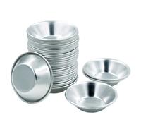 SEIWEI Aluminum Egg Quiches Tart Tins Mold Mini Cake Mold Non-Stick Muffin Cupcake Pudding Moulds Lined Kitchen Cooking Tools for Tarts, Quiches, Fruit Pie, Chocolate(20 PCS)