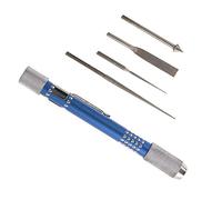 SEIWEI Bead Reamer Set, Professional Diamond Tipped Jewelry Tool with 4 Pieces Interchangeable Attachments for Ceramic, Metal and Jade