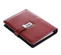 SEIWEI Business Journal, B5 Business Journal With Combination Lock, Combination Lock Diary, 100 sheets/200 Pages, Traveler's Notebook Journal For Parents Friends Children Classic Vintage (Red)