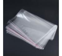 SEIWEI Clear Cellophane Self Seal Bags, 100 Pack, 17 x 24 cm | clear, self-seal, resealable, dustproof, for shirts, clothing, gifts and documents, 17mm*20mm+4mm self-seal flap