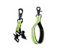 SEIWEI Dual Alligator Clip & Velcro Strap Set, Firefighter Glove Strap with Metal Hook & Reflective Strip, Work Glove Clip for Firefighting Gear, Construction & Labor