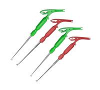 SEIWEI Fishing Tying Tool Set, 4Pcs Stainless Steel Hook Remover Detacher, Removal Disgorger, Multi-purpose Tackle Tool for Easy Knot Tying Hook Removal