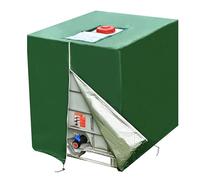 SEIWEI Green Oxford Cloth Water Storage Tote Cover 1000L IBC Tank Protector Water Barrel Heavy Duty Waterproof Cover for Outdoors