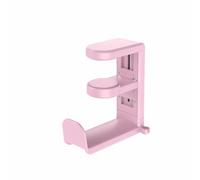 SEIWEI Headphone Stand Holder with Cable Clip 360 Degree Rotating Under Desk Headset Hanger Hook Clip-On Headphone Holder Universal Fit for All Headphones Pink