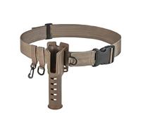 SEIWEI (Khaki) Compact Outdoor Fishing Tool, Adjustable Wader Belt Combining Fishing Rod Pole Holder Belt, Waders Straps, and Kayak Fishing Gear, for Surf Casting (Black Khaki Green)