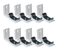 SEIWEI L- Shaped Vertical Blind Brackets, 8 Pieces Curtain Track Mounting Bracket Clips, Mounting Blind Holder Replacements for Home Shop Office Shades