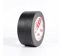 SEIWEI Masking Tape Rolls 10mm x 50m Colored Masking Tapes Handwritable Self-Adhesive Tapes for Labeling Painting Decorating DIY Crafts, 2 Pack Black