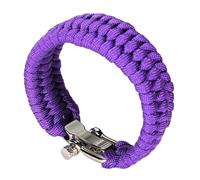 SEIWEI Paracord Survival Bracelet, Parachute Rope Woven Outdoor Bracelet with Adjustable Stainless Steel Buckle for Camping, Boating and Hiking (Purple)