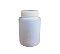 SEIWEI Plastic Lab Chemical Reagent Bottle, 500ml Wide Mouth Sample Sealing Liquid Storage Containers