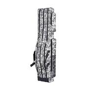 SEIWEI Portable Fishing Bag - Camouflage Fishing Rod Reel Carrier Bag, 120cm Large Capacity Tackle Tool Carry Case for Lure Bait Fishing Gear [Grey]
