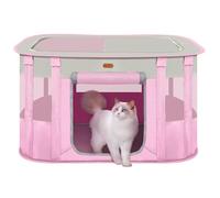 Seiyierr Foldable Pet Playpen - Cat & Puppy Playpen, Travel Dog Crate with Carrying Case, Cat Tent Dog Pen for Outdoor Camping Use