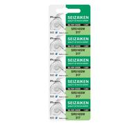 Seizaiken 317 SR516SW 1.55V 0% Hg Silver Oxide Watch Battery (5 Batteries) Made in Japan by Seiko