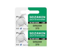 Seizaiken 370 SR920W 1.55V 0% Hg Silver Oxide Watch Battery (2 Batteries) Made in Japan by Seiko