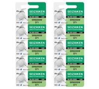 Seizaiken 371 SR920SW 1.55V 0% Hg Silver Oxide Watch Battery (10 Batteries) Made in Japan by Seiko