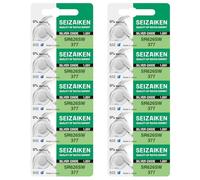 Seizaiken 377 SR626SW 1.55V 0% Hg Silver Oxide Watch Battery (10 Batteries) Made in Japan by Seiko