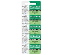 Seizaiken 377 SR626SW 1.55V 0% Hg Silver Oxide Watch Battery (5 Batteries) Made in Japan by Seiko