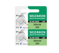 Seizaiken 392 SR41W 1.55V 0% Hg Silver Oxide Watch Battery (2 Batteries) Made in Japan by Seiko