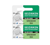 Seizaiken 394 SR936SW 1.55V 0% Hg Silver Oxide Watch Battery (2 Batteries) Made in Japan by Seiko